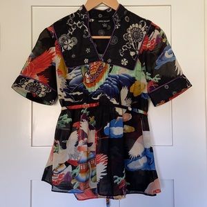 Lucky Brand Kimono Print Top